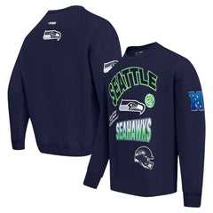 Seattle Seahawks Pro Standard Turn It Up Drop Shoulder Pullover Sweatshirt