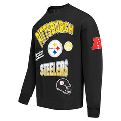 Pittsburgh Steelers Pro Standard Turn It Up Drop Shoulder Pullover Sweatshirt