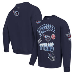 Tennessee Titans Pro Standard Turn It Up Drop Shoulder Pullover Sweatshirt