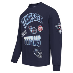 Tennessee Titans Pro Standard Turn It Up Drop Shoulder Pullover Sweatshirt