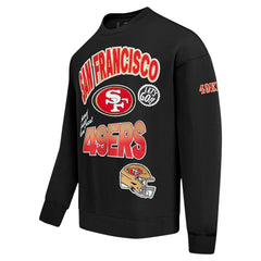 San Francisco 49ers Pro Standard Turn It Up Drop Shoulder Pullover Sweatshirt
