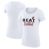 Miami Heat G-III 4Her by Carl Banks Women's Super-Slim Fit Lightweight Team Sport V-Neck T-Shirt New