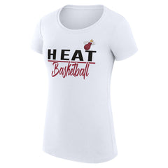 Miami Heat G-III 4Her by Carl Banks Women's Super-Slim Fit Lightweight Team Sport V-Neck T-Shirt New