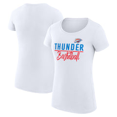 Oklahoma City Thunder G-III 4Her by Carl Banks Women's Super-Slim Fit Lightweight Team Sport V-Neck T-Shirt New