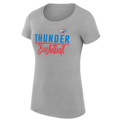 Oklahoma City Thunder G-III 4Her by Carl Banks Women's Super-Slim Fit Lightweight Team Sport V-Neck T-Shirt New