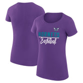 Charlotte Hornets G-III 4Her by Carl Banks Women's Super-Slim Fit Lightweight Team Sport V-Neck T-Shirt On Sale