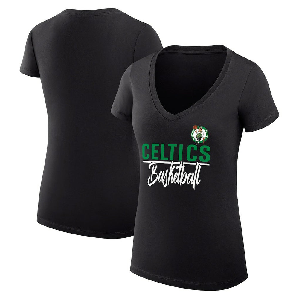 Boston Celtics G-III 4Her by Carl Banks Women's Super-Slim Fit Lightweight Team Sport V-Neck T-Shirt Online
