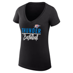 Oklahoma City Thunder G-III 4Her by Carl Banks Women's Super-Slim Fit Lightweight Team Sport V-Neck T-Shirt Outlet