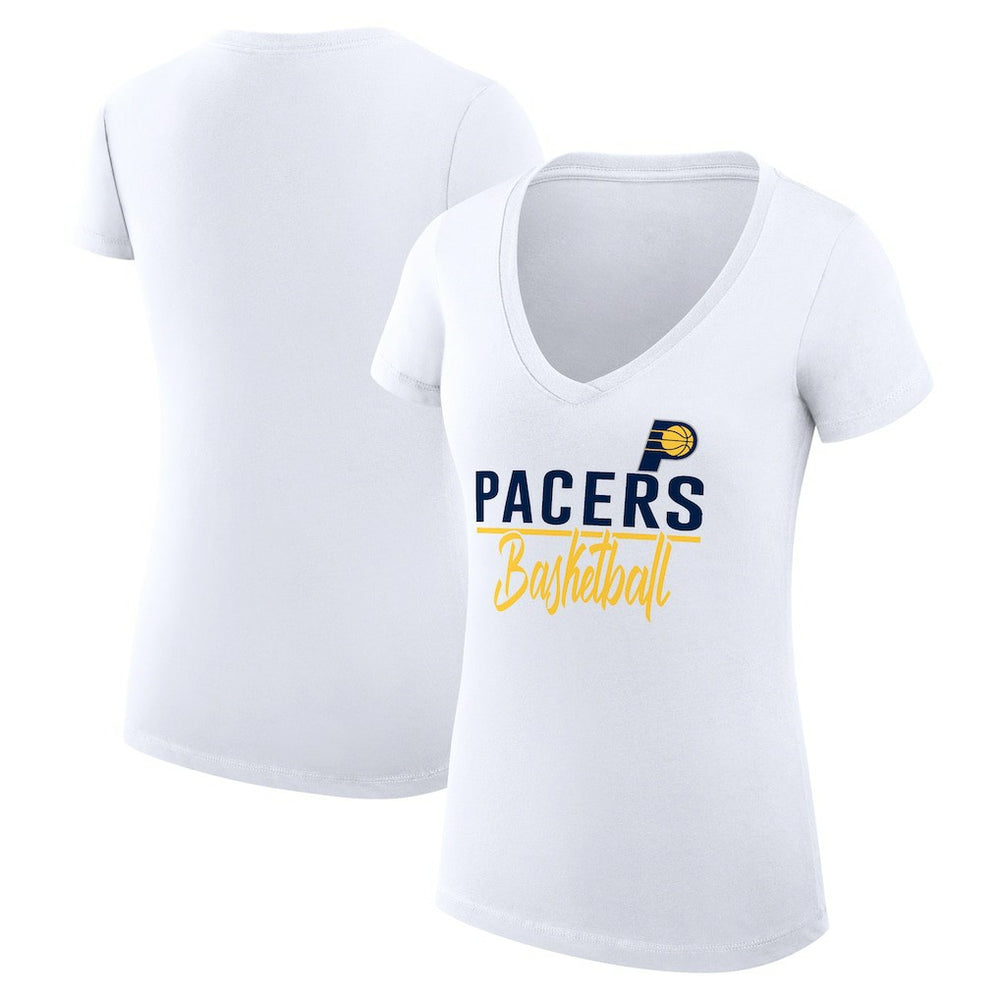 Indiana Pacers G-III 4Her by Carl Banks Women's Super-Slim Fit Lightweight Team Sport V-Neck T-Shirt Discount