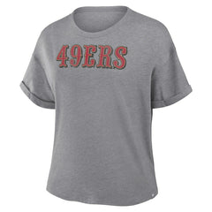 San Francisco 49ers Fanatics Women's Swing Pass Tri-Blend Boxy T-Shirt