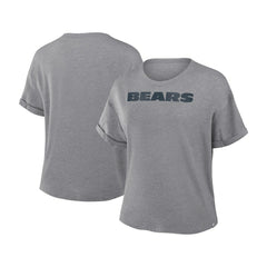 Chicago Bears Fanatics Women's Swing Pass Tri-Blend Boxy T-Shirt