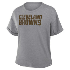 Cleveland Browns Fanatics Women's Swing Pass Tri-Blend Boxy T-Shirt