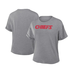 Kansas City Chiefs Fanatics Women's Swing Pass Tri-Blend Boxy T-Shirt