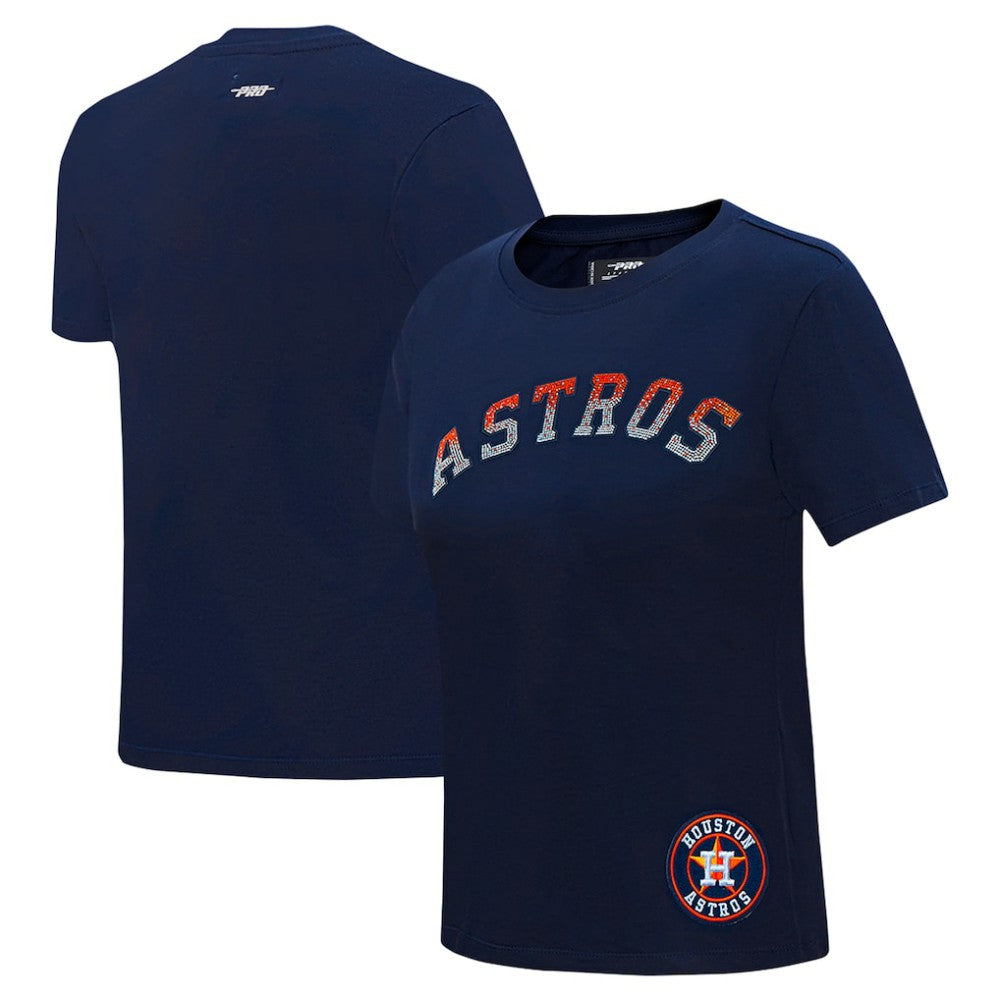 Houston Astros Pro Standard Women's Rhinestone Slim Fit T-Shirt | MLB For sale