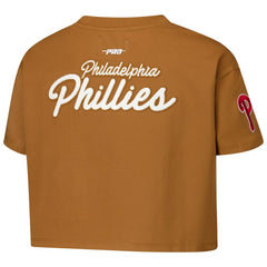 Philadelphia Phillies Pro Standard Women's Paint The City Cropped Boxy T-Shirt | MLB On Sale