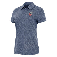 USMNT Antigua Women's Matter Polo Heather Navy