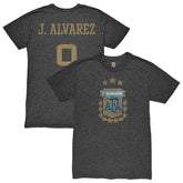 Julián Álvarez Argentina National Team 1863FC Player Retro Tri-Blend T-Shirt Heather Black