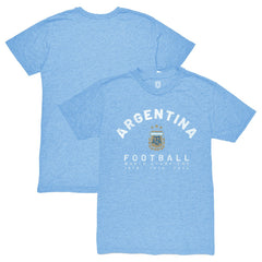 Argentina National Team 1863FC Three-Time World Champions Tri-Blend T-Shirt Light Blue
