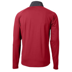 Atlanta Falcons Cutter & Buck Adapt Eco Knit Hybrid Recycled Raglan DryTec Quarter-Zip Top