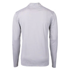 Carolina Panthers Cutter & Buck Virtue Eco Pique Micro Stripe Recycled Quarter-Zip Jacket