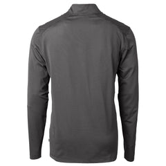 Carolina Panthers Cutter & Buck Virtue Eco Pique Micro Stripe Recycled Quarter-Zip Jacket