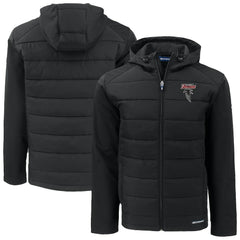 Atlanta Falcons Cutter & Buck Evoke Hybrid Eco Softshell Recycled Full-Zip Hoodie Jacket