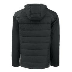 Carolina Panthers Cutter & Buck Evoke Hybrid Eco Softshell Recycled Full-Zip Hoodie Jacket