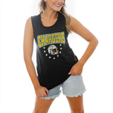 Los Angeles Chargers Gameday Couture Women's Baby You're A Star Racerback Scoop Neck Tapered Tank Top