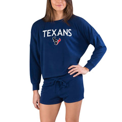 Houston Texans Concepts Sport Women's Gather Long Sleeve Top & Shorts Set
