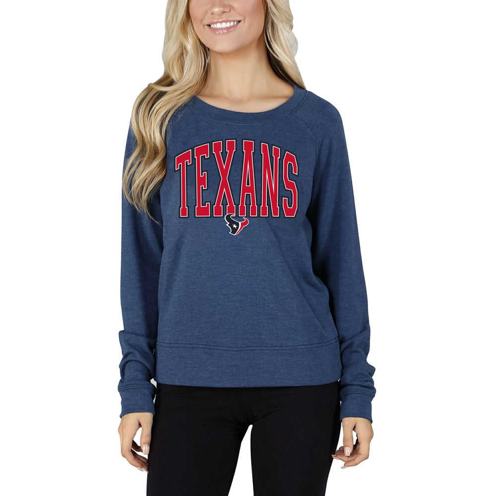 Houston Texans Concepts Sport Women's Mainstream Terry Tri-Blend Long Sleeve Top