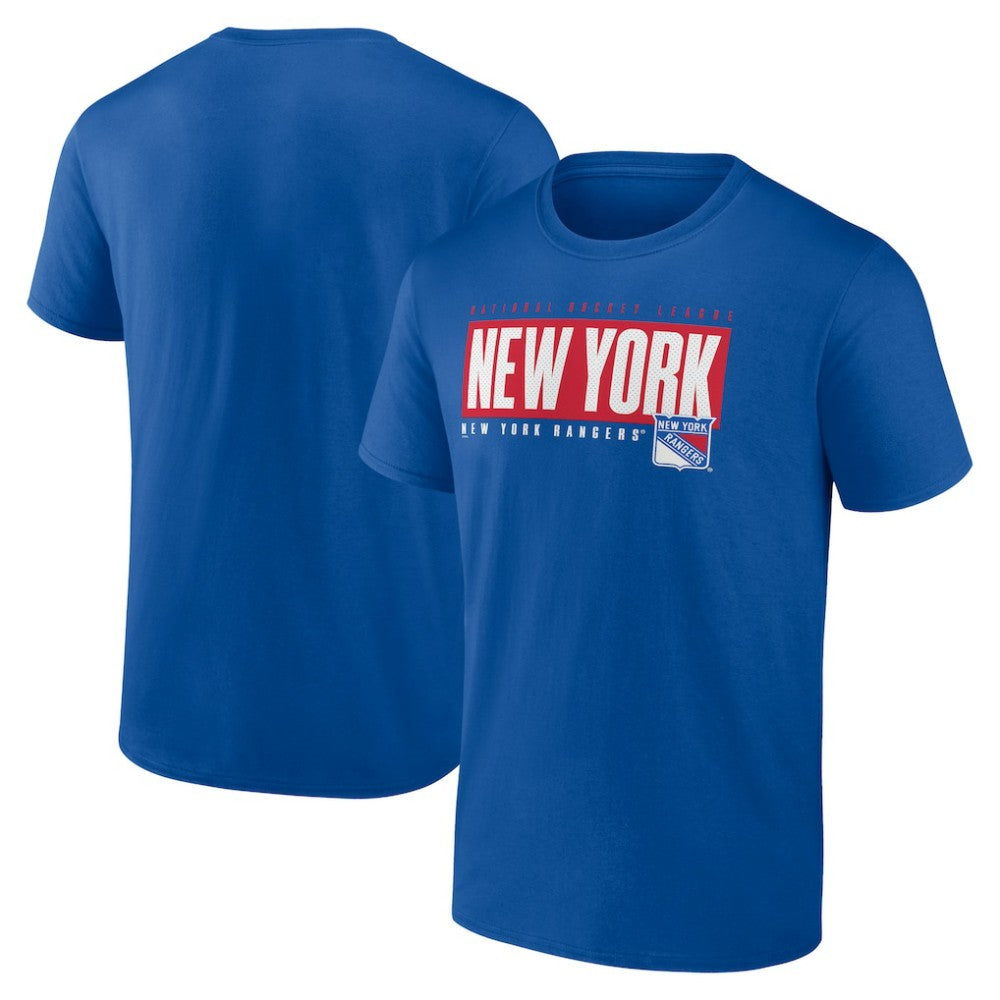 New York Rangers Fanatics Blocked Out T-Shirt Sale