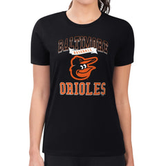 Baltimore Orioles G-III 4Her by Carl Banks Women's Super-Slim Fit Lightweight Team Logo Graphic T-Shirt | MLB Online