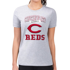 Cincinnati Reds G-III 4Her by Carl Banks Women's Super-Slim Fit Lightweight Team Logo Graphic T-Shirt | MLB Outlet