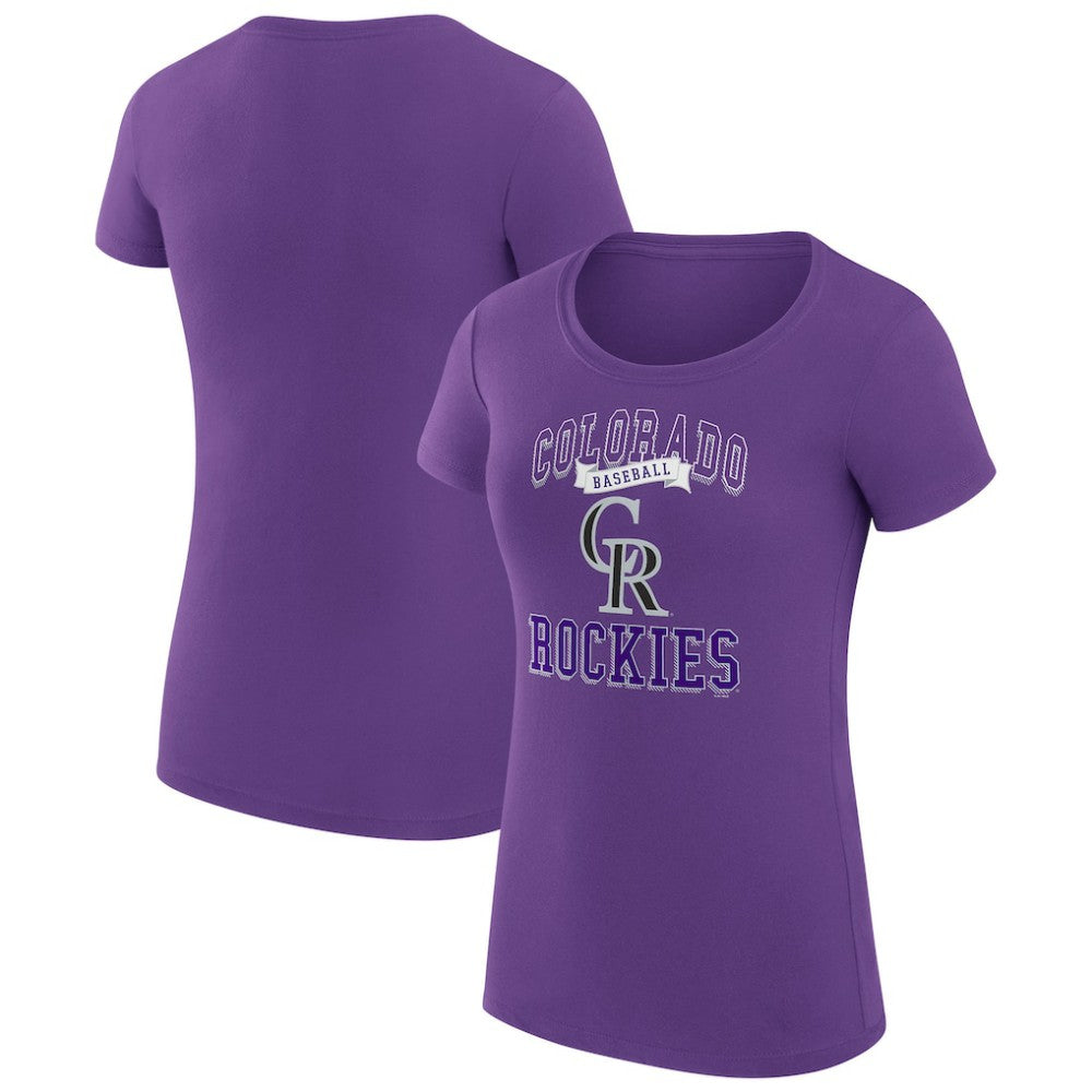 Colorado Rockies G-III 4Her by Carl Banks Women's Super-Slim Fit Lightweight Team Logo Graphic T-Shirt | MLB Discount