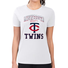 Minnesota Twins G-III 4Her by Carl Banks Women's Super-Slim Fit Lightweight Team Logo Graphic T-Shirt | MLB Discount