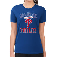 Philadelphia Phillies G-III 4Her by Carl Banks Women's Super-Slim Fit Lightweight Team Logo Graphic T-Shirt | MLB Outlet