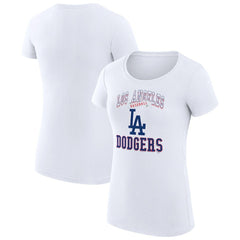 Los Angeles Dodgers G-III 4Her by Carl Banks Women's Super-Slim Fit Lightweight Team Logo Graphic T-Shirt | MLB Sale