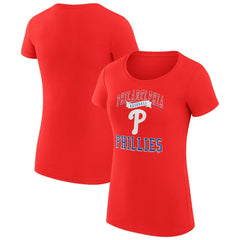 Philadelphia Phillies G-III 4Her by Carl Banks Women's Super-Slim Fit Lightweight Team Logo Graphic T-Shirt | MLB Online