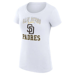 San Diego Padres G-III 4Her by Carl Banks Women's Super-Slim Fit Lightweight Team Logo Graphic T-Shirt | MLB Discount
