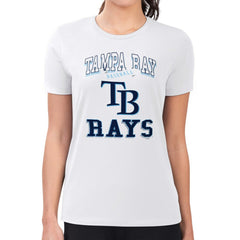 Tampa Bay Rays G-III 4Her by Carl Banks Women's Super-Slim Fit Lightweight Team Logo Graphic T-Shirt | MLB Discount