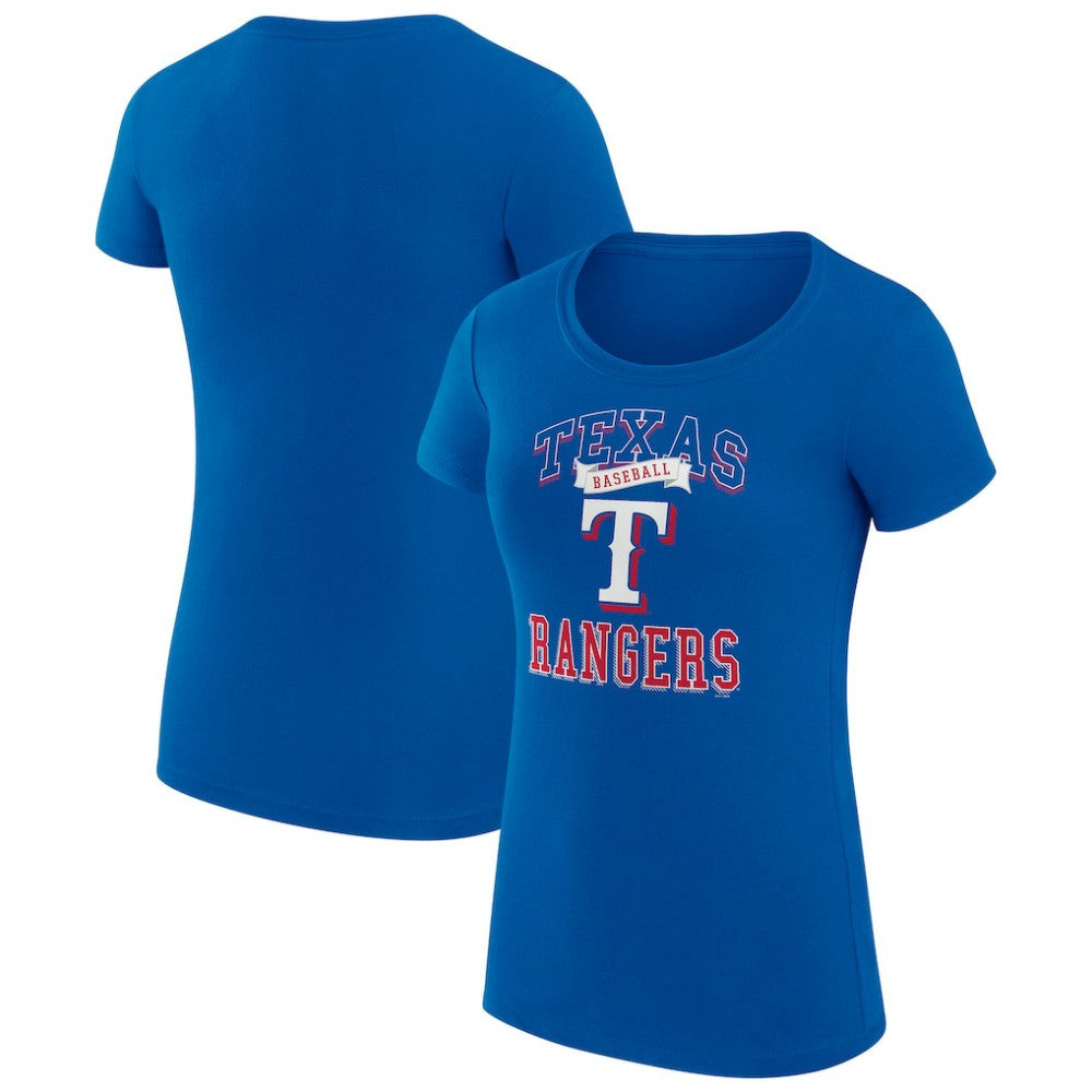 Texas Rangers G-III 4Her by Carl Banks Women's Super-Slim Fit Lightweight Team Logo Graphic T-Shirt | MLB Shop