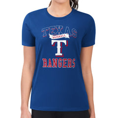 Texas Rangers G-III 4Her by Carl Banks Women's Super-Slim Fit Lightweight Team Logo Graphic T-Shirt | MLB Shop