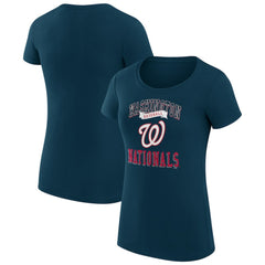Washington Nationals G-III 4Her by Carl Banks Women's Super-Slim Fit Lightweight Team Logo Graphic T-Shirt | MLB Discount