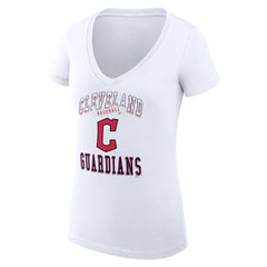 Cleveland Guardians G-III 4Her by Carl Banks Women's Super-Slim Fit Lightweight Team Logo Graphic V-Neck T-Shirt | MLB On Sale