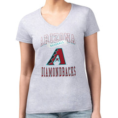 Arizona Diamondbacks G-III 4Her by Carl Banks Women's Super-Slim Fit Lightweight Team Logo Graphic V-Neck T-Shirt | MLB Online