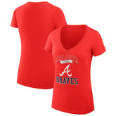 Atlanta Braves G-III 4Her by Carl Banks Women's Super-Slim Fit Lightweight Team Logo Graphic V-Neck T-Shirt | MLB Near me