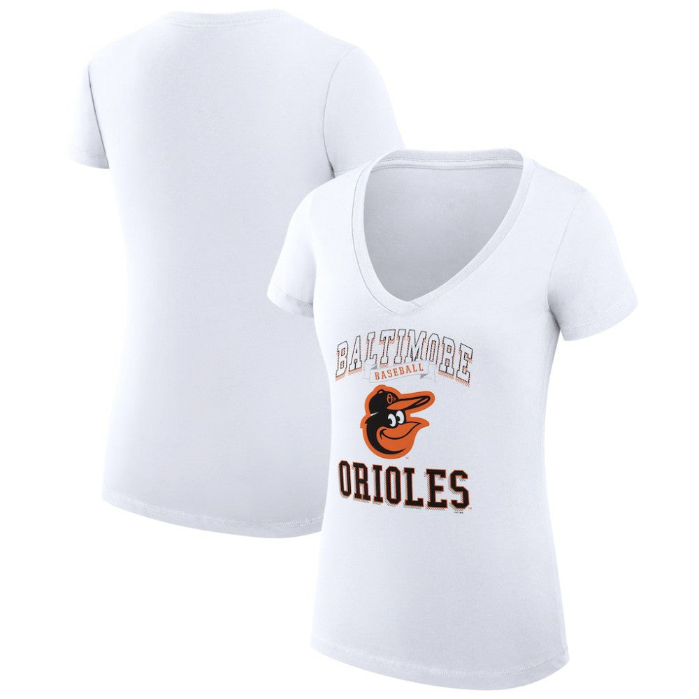 Baltimore Orioles G-III 4Her by Carl Banks Women's Super-Slim Fit Lightweight Team Logo Graphic V-Neck T-Shirt | MLB For sale
