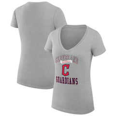 Cleveland Guardians G-III 4Her by Carl Banks Women's Super-Slim Fit Lightweight Team Logo Graphic V-Neck T-Shirt | MLB Outlet