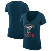Cleveland Guardians G-III 4Her by Carl Banks Women's Super-Slim Fit Lightweight Team Logo Graphic V-Neck T-Shirt | MLB Shop