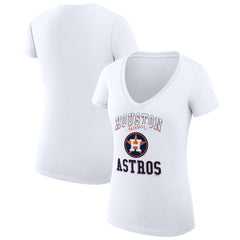 Houston Astros G-III 4Her by Carl Banks Women's Super-Slim Fit Lightweight Team Logo Graphic V-Neck T-Shirt | MLB US